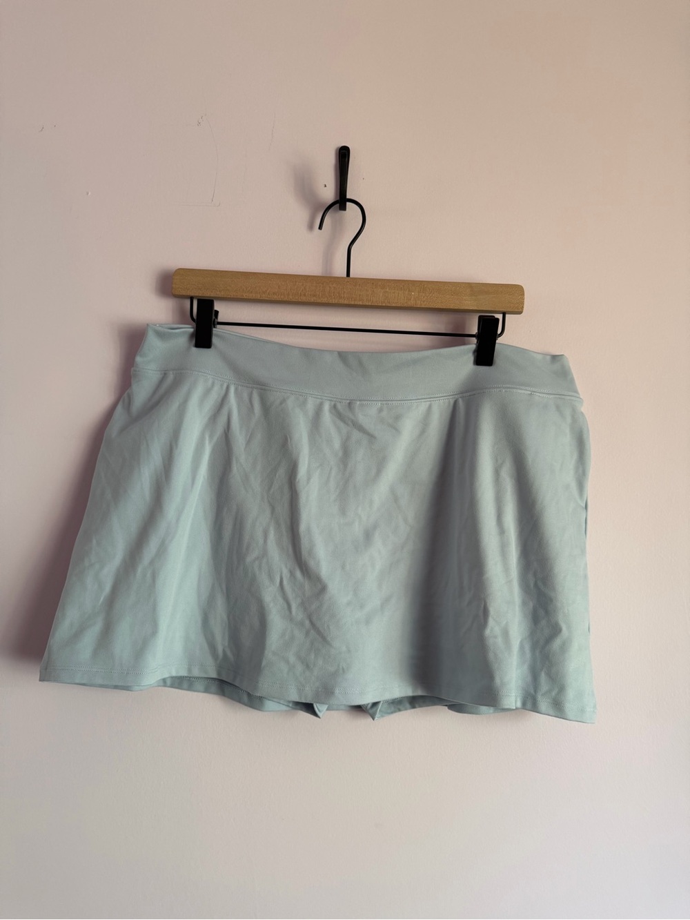 Hollister Gilly Hicks Baby Blue Pastel Active Skort Shorts Soft Knit Mini XL